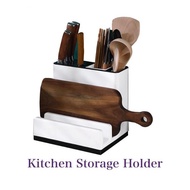 Kitchen Storage Holder Organiser Chopstick Holder Drain Nail-free Wall Hanging Tableware Knives kitc