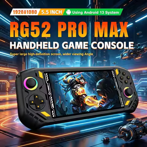 AISLPC RG52 Pro Max Retro Handheld Game Console Android 13 5.5 Inch IPS Screen Dual-band WIFI BT5.0 