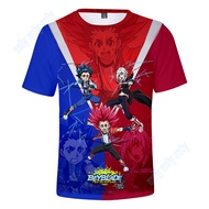 Anime Beyblade Burst Evolution T-Shirt for Adults Teens Summer Casual Cartoon T-shirts Jersey