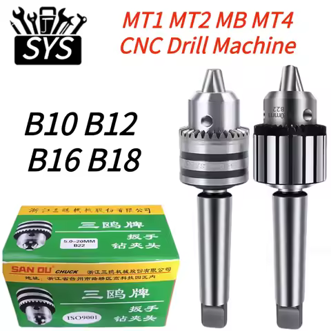 MTA MTB MT1 MT2 MT3 MT4 B10 B12 B16 B18 0.6-6/1-10/1-13/3-16/5-20mm Morse Tapper Shank Drill Chuck A