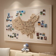 Chinese Map Punch Card Living Room Board Felt Creative Background Wall Excellent Package Star-Free P