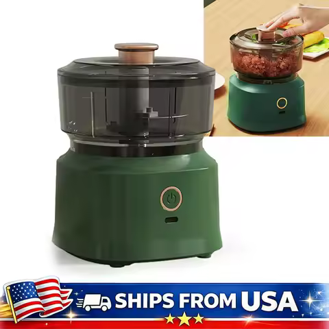 Electric Mini Food Chopper USB Rechargeable Garlic Onion Meat Grinder 350ML Portable Kitchen Food Pr