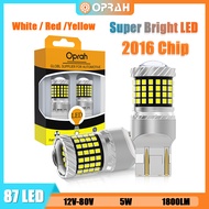 【2PCS】DC12V-80V Super Bright Car LED Light 1156 PY21W 1157 BAY15D P21/5W Brake Light 87LED 2016 SMD 