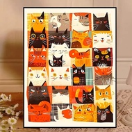Diamond Painting Full Diamond 2026 New Style Cartoon Stacking Cat Semi-Finished Diamond Painting Set