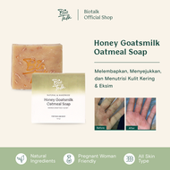 Biotalk Herbal Handmade Soap - Honey Goats Milk Oatmeal - Kulit Kering/Sensitive/Eczema/Psoriasis