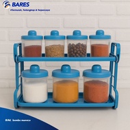 Monaco 7-Tube Transparent Kitchen Set Spice Rack | Kitchen Spice Rack 1 Set | Stackable Kitchen Spic