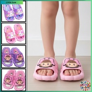 Little Luxe Kids Slippers Soft EVA w/ Scallop Edge Anti-Slip Ages 4-9Yrs Old Pink & Purple Sandals