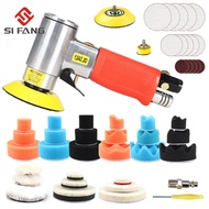 SI FANG 48Pcs 1''2''3'' Random Orbital Air Sander Dual Action Mini Pneumatic Grinding Machine Set fo