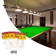 [ 6Pcs Pool Table Nets Billiards Net Bags Pool Table Accessories