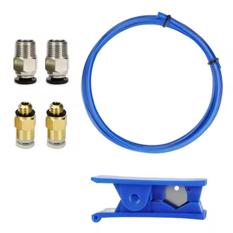 3D Printer Kit PTFE Tubing Hose Pipe 2 Meter For 1.75mm Filament With PTFE Tube Cutter 2pcs PC4-M6 P