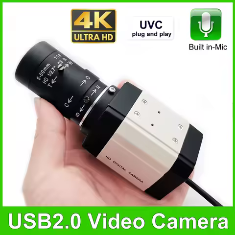 30fps 4K USB Webcam 1440P 2K Web Camera Built In Microphone With CS 5-50mm/2.8-12mm Manual zoom Lens