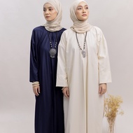 TUAHTIGA - Kaftan Teja Ratna (Jubah Longgar Muslimah) (Plus Size Cotton 100%) (Jubah Umrah &amp; Haji) (Kaftan Mengandung)