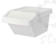 SORTERA / Storage Box / Waste Sorting Bin with Lid / White / 60 l / 37 I