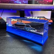 Fitow Titanic Pearl Cruise Ship Fluid Drift Bottle Cruise Ship Never Flip Boat Drift Bottle Desktop 