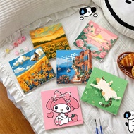 Coloring 20x20cm Frame painting DIY Art by numbers Children's Set canvas painting canvas board paint
