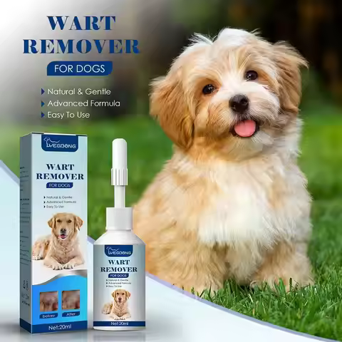 Pets Dog Wart Remover Natural Painless Animal Warts Care Supplies Cleaning Liquid Tag Treatment Skin