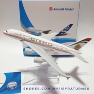 Etihad Airways Airbus A380 Aircraft Model 16cm Die-cast Metal Airplane