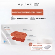 (New Arrival) Epitex DualCore Side-Hug Cozy Pillow - Dual Density Memory Foam - Neck & Shoulder Supp