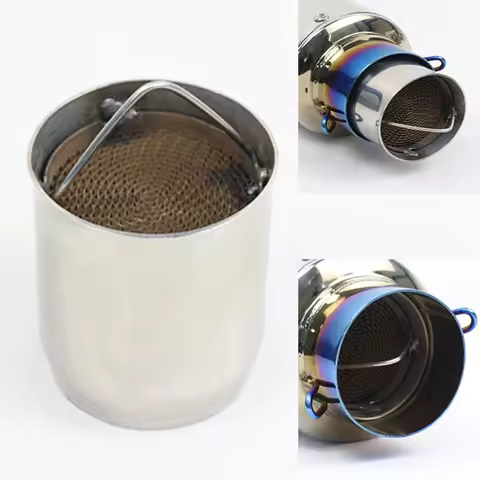 Alconstar- 51mm/60mm Inlet Motorcycle Exhaust Muffler Catalyst DB Killer Moveable DB Killer Silencer