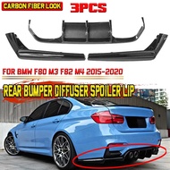 สปอยเลอร์ตัวกระจายกันชนหลังใหม่3ชิ้นปกสำหรับ BMW M3 F80 F82 M4ดิฟฟิวเซอร์ชุดแยก2015-2020ขอบกันชนหลัง