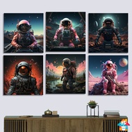KAYU HIASAN DINDING Runabee WOODEN WALL DECORATION ASTRONAUT AI DESIGN WALL DECOR WOODEN POSTER HOME