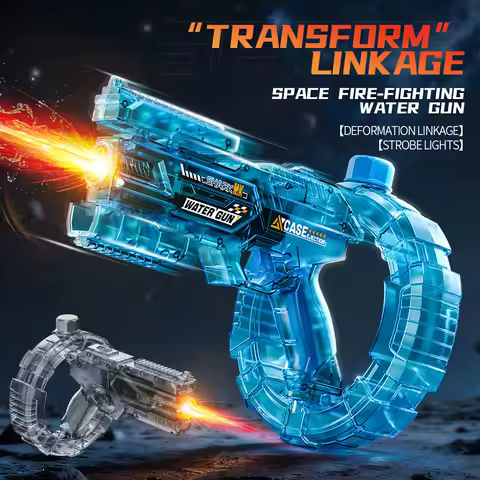 New energy-gathering ring space electric water gun cool light burst deformation large capacity autom