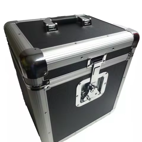 12" or LP Record Box Euro Style Case Holds Up To 60 Vinyl Records