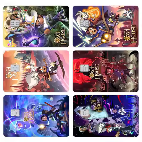 Classic The Owl House Movie Credit Card Skin Stickers for Bank Card Transportation Card Waterproof S