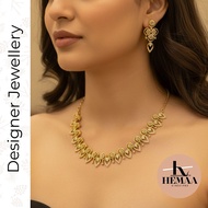 Stone necklace premium quality designer neck set | Indian costume jewellery fashion jewellery