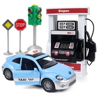 Children's Gas Station Toy Model Alloy Car Boys and Girls 3 Years Old 6 Children Educational Play House Toys