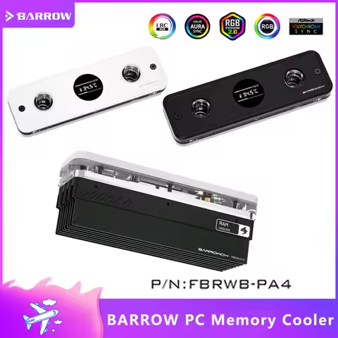 Barrow DDR5 DDR4 RAM Water Block Memory Cooler Computer Radiator With Cooling Armor Vest Support 2/4