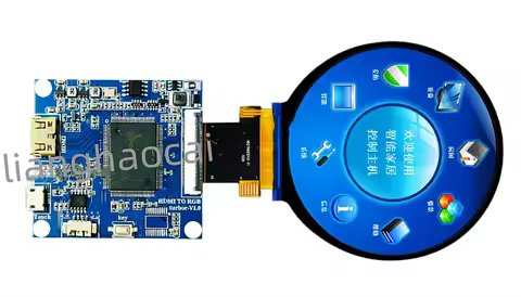 2.8 inch TFT round screen display + RGB to HDMI drive board 480x480 high score screen drive board ki