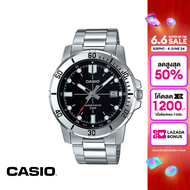 CASIO นาฬิกาข้อมือ CASIO รุ่น MTP-VD01D-1EVUDF วัสดุสเตนเลสสตีล สีดำ