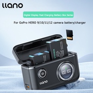 Llano 2-Slot Fast Battery Charging Box Charger with Card Storage for GoPro Hero 12 Hero 11 Hero 10 H