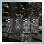 Chrome Heart II IMD Case Compatible for iPhone 16 Pro Max 15 Pro Max 14 Pro Max 13 Pro Max 12 Pro Ma