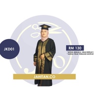 Jubah + topi konvokesyen pelajar universiti dewasa / Adult Convocation graduation robe + mortar board custom &amp;ready made