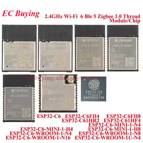 10pcs/1pc ESP32-C6-WROOM-1 1U N16 N8 N4 ESP32C6 ESP32-C6-MINI-1-H4 H8 2.4G Wi-Fi 6 Ble 5 Wifi Wirele