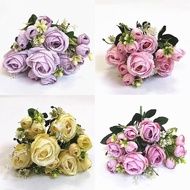 A bunch of beautiful artificial peony roses silk flowers DIY home garden party wedding decoration artificial flowers