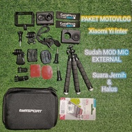PAKET MOTOVLOG XIAOMI YI CAM ACTION CAMERA YICAM