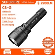 SUPERFIRE C8-G 36W High power Flashlight 2200LM super bright outdoor searchlight