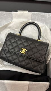 Chanel 黑金  coco handle small size