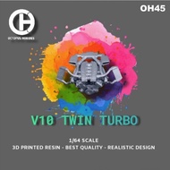 OH45 ENGINE V10 TWIN TURBO DIECAST 1/64
