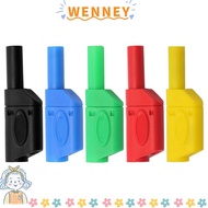 WEY Banana Plug, Stackable Black Red Banana Plug Connector, Adapter 4MM Banana Plug Wire Solder Elec