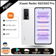 Xiaomi Redmi K60  สมาร์ทโฟน 5G China Version 6.67 นิ้ว 64MP 54MP OLED 120Hz 5500mAh/5000mAh 67W/120W ชาร์จเร็ว MIUI 14