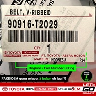 (Original) >> Vios 1.5 (2003-07) Fan Belt NCP42 4PK1240 3PK850 90916-T2029 90080-91232 Toyota