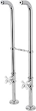Kingston Brass CC266S1PX Kingston Freestanding Supply Line with Stop Valve, Polished Chrome