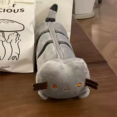 Kawaii Pusheen Style Cat Cosmetic Pouch Large Capacity Makeup Bag Stationery Pencil Case with for Te