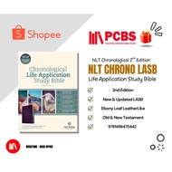 PCBS NLT Chronological Life Application Study Bible 2nd Edition Ebony Leaf LeatherLike - NLT Bible