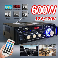 Power Amplifier Bluetooth Ampli Karaoke Home Theater FM Radio 600W