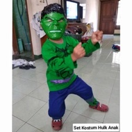 Hulk Mask Pants Suit - Avengers Cosplay T-Shirt Kids Costume